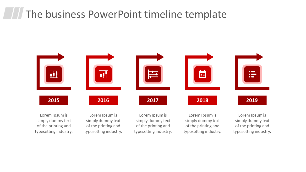 powerpoint timeline template-5-red